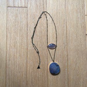 Anthropologie necklace stone crystal pendant